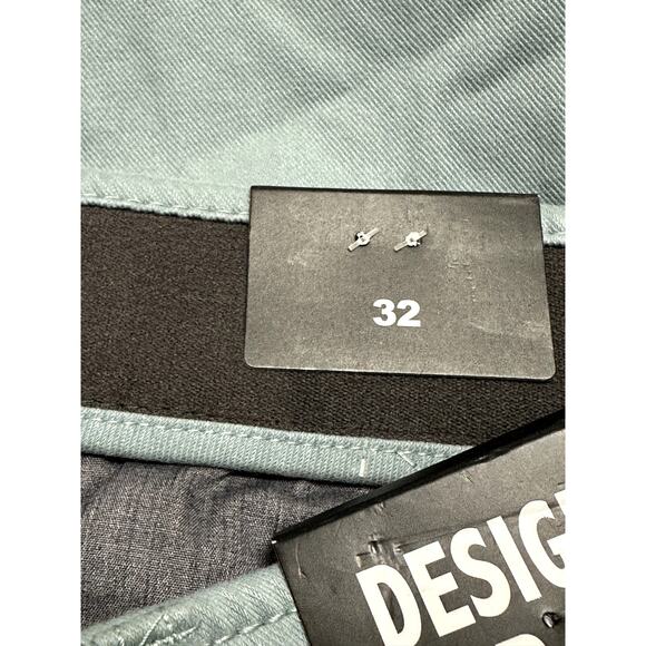 Union Men's Blue/Green Chino Twill Shorts Comfort Flex 32 NWT - Picture 8 of 9